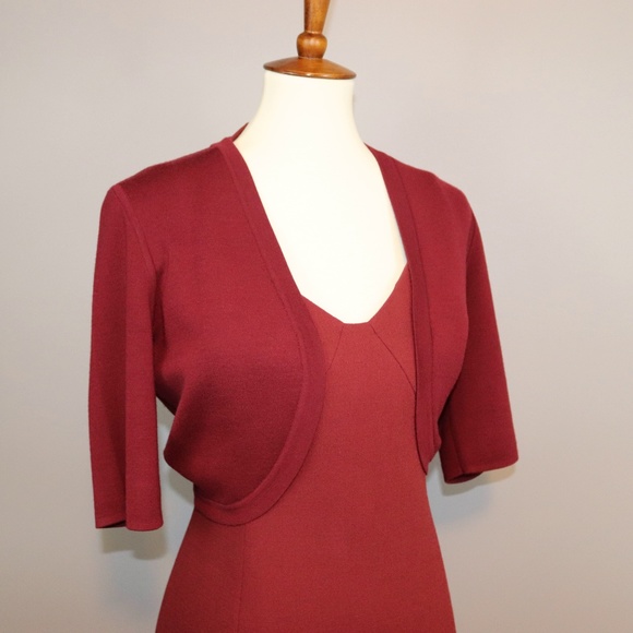 Wool Dress & Matching Cropped Cardigan Bolero SET - Picture 7 of 8